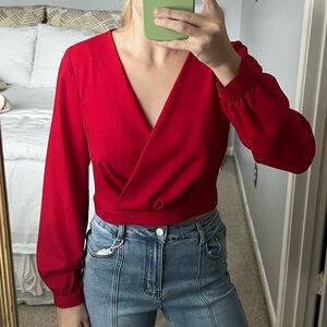 Red long sleeve shirt